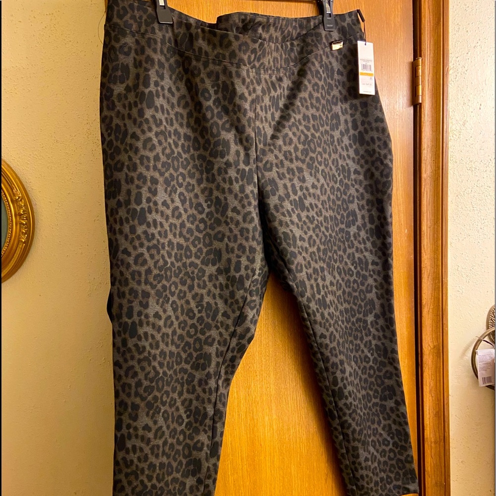 Calvin Klein Cheetah Leopard Print Dress Pants - 3X